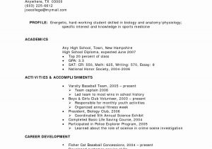 Resume Sample with No Experience High School Pin On Resume