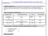 Resume Samples Doc Download for Freshers Resume format Download for Freshers Pdf