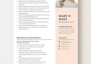 Resume Samples for Apartment Leasing Agent Apartment Rental Agent Resume Template – Word, Apple Pages …