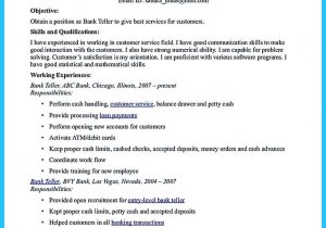 Resume Samples for Bank Teller Positions Banking Resume Examples are Helpful Matters to Refer as You are …