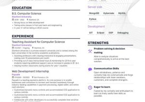 Resume Samples for Btech Cse Students Computer Science Resume Examples & Guide for 2021