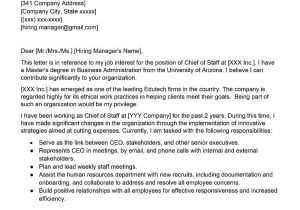 Resume Samples for Chief Of Staff Chief Of Staff Cover Letter Examples – Qwikresume