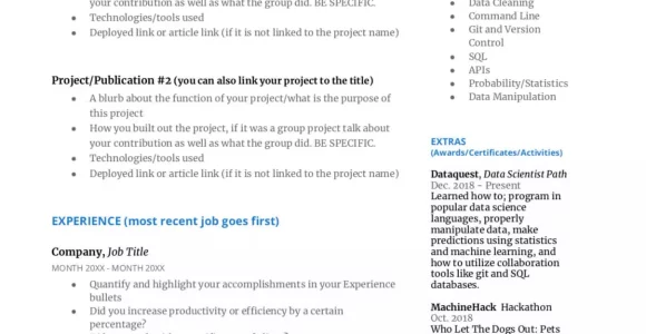 Resume Samples for Data Scientist Position the 8-step Guide to the Perfect Data Science Resume (2022)