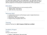 Resume Samples for Electronics and Communication Engineers Communications Engineer Cv October 2021