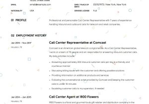 Resume Samples for Experienced Professionals In Bpo Call Center Resume & Guide (lancarrezekiq 12 Free Downloads) 2022