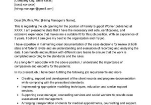 Resume Samples for Family Support Worker Family Support Worker Cover Letter Examples – Qwikresume