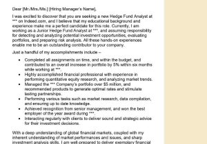 Resume Samples for Hedge Fund Operations Hedge Fund Analyst Cover Letter Examples – Qwikresume