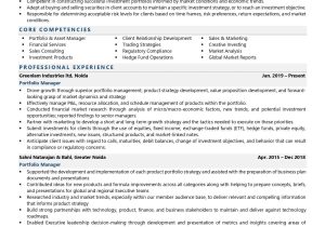 Resume Samples for Hedge Fund Operations Portfolio / asset Manager Resume Examples & Template (with Job …