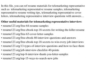 Resume Samples for Telemarketing Sales Representative top 8 Telemarketing Representative Resume Samples