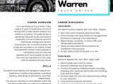 Resume Samples for Truck Drivers with An Objective How Many Hours A Truck Driver Can Drive?