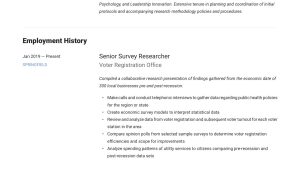 Resume Samples Good Customer Survey Responses Survey Researcher Resume & Writing Guide  12 Templates 2020