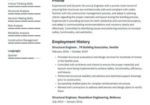 Resume Samples In Canada for Draftsman Structural Engineer Resume Examples & Writing Tips 2022 (free Guide)