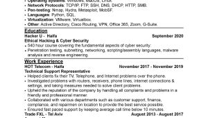 Resume Samples Objectives Entry Level Fbi How Does My Entry Level Cyber Security Resume Look? : R …