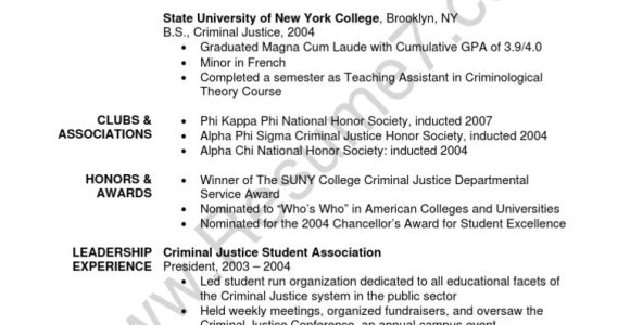 Resume Samples Of A Criminal Justice Graduate Criminial Justice Resume Sample Pdf