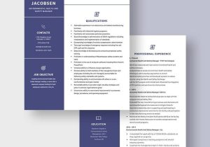 Resume Samples Of A Environmental Health Program Manager Environmental Health and Safety Manager Resume Template – Word …