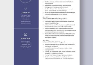 Resume Samples Of A Environmental Health Program Manager Environmental Health and Safety Manager Resume Template – Word …