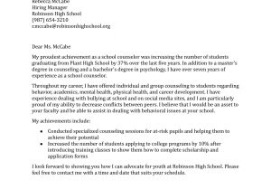 Resume Samples School Counselor Entry Level School Counselor Cover Letter Examples In 2022 – Resumebuilder.com