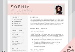 Resume Samples to Get Jb In Usa Professional Resume Template Word. Cv Template Professional – Etsy.de