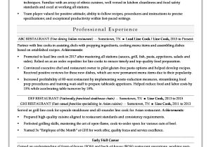 Resume Samples to Work for Ihop Line Cook Resume Monster.com