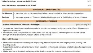 Resume Samples while In College for Customer Care Executive Sample Resume Of Customer Service Executive with Template …