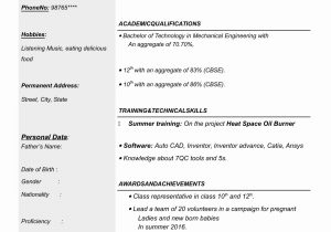 Resume Template Download for Engineering Freshers Mechanical Engineer Resume Template Best Of Resume Templates for …