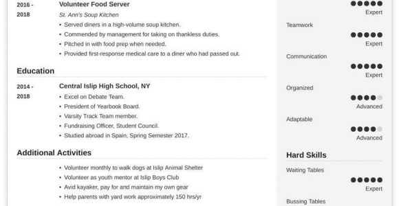 Resume Template for 18 Year Old Resume Examples for Teens: Templates, Builder & Guide [tips]