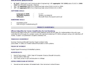 Resume Template for Computer Engineer Fresher Fresh Computer Science Cv – 4 Computer Science Cs Resume Examples …