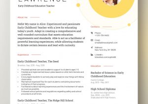 Resume Template for Early Childhood Educator Childhood Education Teacher Resume Template for Word Modern Etsy …