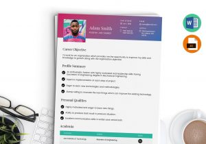 Resume Template for Freshers with Photo Fresher Resume Template Word, Ai