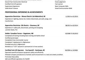 Resume Template for Military to Civilian Helmets to Hardhats Canada