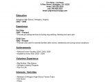 Resume Template for People with No Experience Resume Examples with No Job Experience – Resume Templates Job …