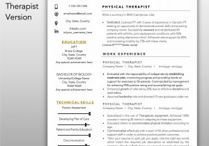 Resume Template for Physical therapist assistant Physical therapist, Licensed Pt Professional Resume Template …