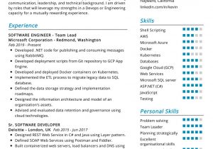Resume Template for Senior software Engineer software Engineer Resume Example Cv Sample [2020] – Resumekraft