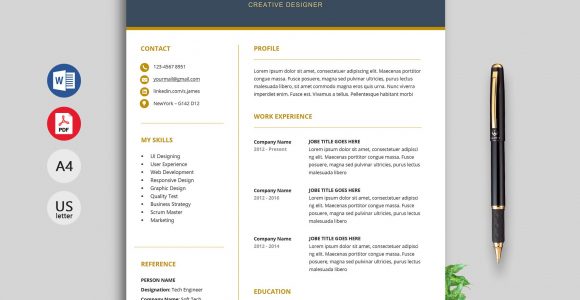 Resume Template Free Download with Photo Premium Archives – Resumekraft