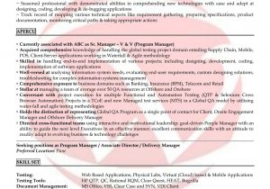 Resume Templates for Experienced software Testing Professionals software Testing Sample Resumes, Download Resume format Templates!