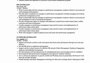 Resume Templates for Human Resources Generalist Human Resource Generalist Resume Lovely Hr Generalist Resume …