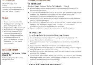 Resume Templates for Human Resources Generalist Pin On Resume Samples