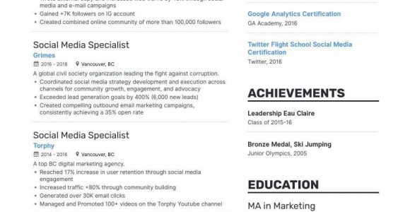 Resume Templates for social Media Marketing top social Media Marketing Resume Examples & Samples for 2021 …