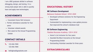 Resume Templates for software Engineer Fresher software Developer Resume Samples Fresher & Experienced Word, Pdf