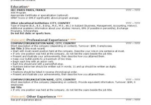 Resume Templates with Education Listed First Resume Template Hec Paris Pdf Master Of Business …