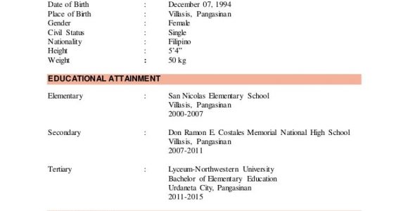 Resume Trainings and Seminars attended Sample Resume Samples Emilyn Ragasa