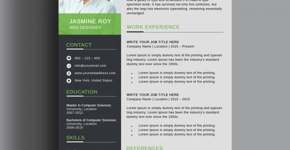 Resume with Photo Template Free Download Free Clean Cv/resume Template On Behance