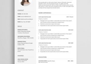 Resume with Photo Template Free Download Free Resume Template Download for Word – Resume with Photo