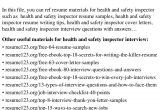 Resume123 org Free 64 Resume Samples top 8 Health and Safety Inspector Resume Samples