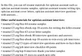 Resume123 org Free 64 Resume Samples top 8 Optician assistant Resume Samples