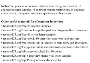 Rf Drive Test Engineer Sample Resume top 8 Rf Engineer Resume Samples