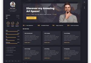 Ryan Vcard Resume Cv Template Nulled 27 Best HTML5 Resume Templates for Personal Portfolios 2021 – Colorlib