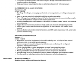 Sales and Service Engineer Resume Sample Principal Sales Engineer Resume Samples