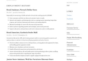 Sales Floor associate Sample Resume Student 12 Retail assistant Resume Samples & Writing Guide – Resumeviking.com