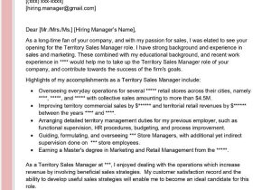 Sales Manager Resume Cover Letter Sample Territory Sales Manager Cover Letter Examples – Qwikresume